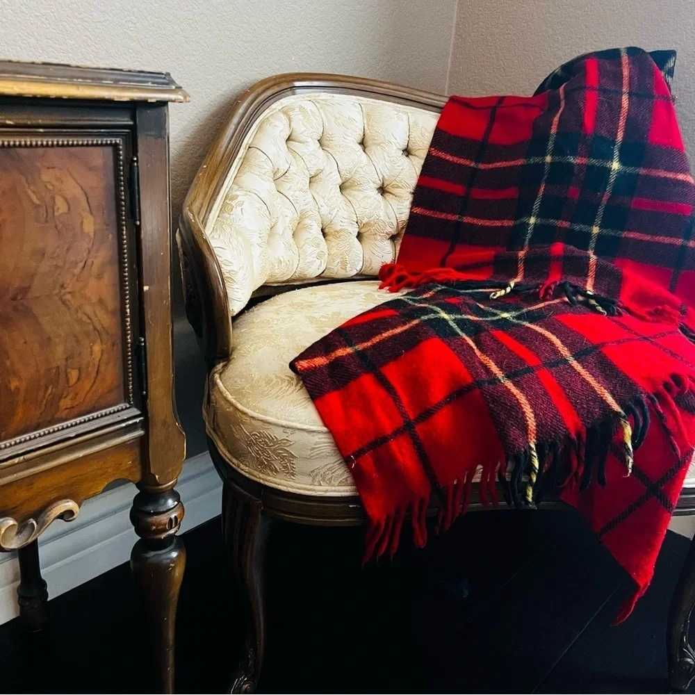 Vintage Troy Robe Wool Plaid Stadium 52x62